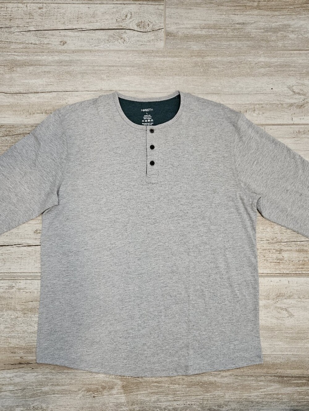 Men's Gray Long Sleeve Tee